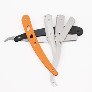 Navaja de Afeitar de Una Sola Hoja para Hombre, Diseño Monedero, Mango con Patrón Rojo, Acero Inoxidable Reutilizable para Afeitar Cara/Cuerpo, Salón de Barbería - Product Image 6