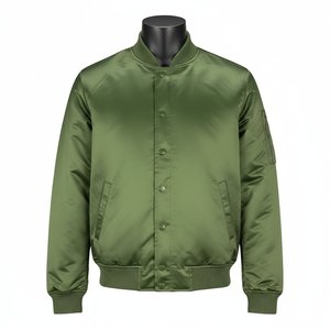 Veste d'hiver en satin polyester couleur personnalisée, coupe unisexe, vente en gros, OEM, vêtements d'équipe, streetwear, coupe-vent, respirante - Product Image 1