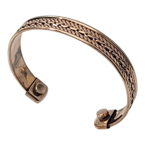 Pure <b>Copper</b> Modern Bio Magnetic Healing <b>Bangle</b> Traditional Adjustable Cuff for <b>Men</b> and Women Baptism Gift - Product Image 3