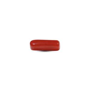 Natural Red Coral Loose Gemstone 6.85 Carat Oval Cabochon for Fine Jewelry - Product Image 1