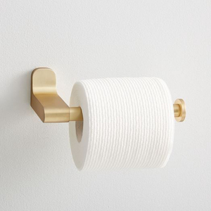 Porte-papier toilette mural élégant en laiton massif, finition dorée vintage, distributeur de rouleaux de papier avec quincaillerie décorative - Product Image 5