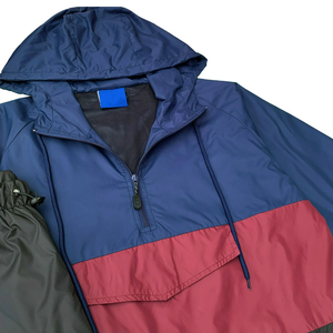 Conjunto Deportivo Ligero con Capucha y Bolsillos Laterales, Chaqueta Deportiva Larga, Verde, Azul Marino, Blanco, para Primavera, Cortavientos - Product Image 3