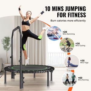 Trampolino Pieghevole da 40 Pollici, Mini Trampolino Fitness Silenzioso con 4 Supporti Stabili, Carico Massimo 150 kg per Uso in Palestra - Product Image 6