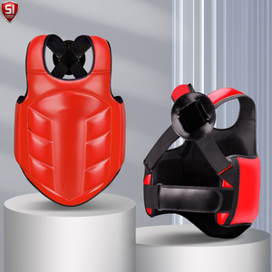 Boxtraining Brustschutz Verstellbare Kampfsport-Schutzweste Ledergefüttert Umweltfreundlich Atmungsaktiv für Taekwondo Karate Übungen - Product Image 4