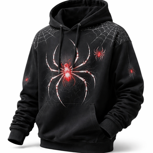 เสื้อฮู้ดดี้ผ้าฟลีซคอตตอน 100% สไตล์สไปเดอร์ สำหรับฤดูหนาว แบบมีฮู้ด  รับผลิตตามสั่ง  โลโก้ดิจิตอล ระบายอากาศได้ดี  ขายส่งจากโรงงานผู้ผลิตเสื้อผ้าบุรุษ - Product Image 3