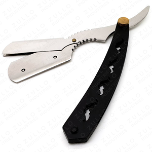 Professional Double Ring <b>Barber</b> Shaving Razor Stainless Steel Single <b>Blade</b> Red Powder Coated Handle Custom Logo OEM - Product Image 4
