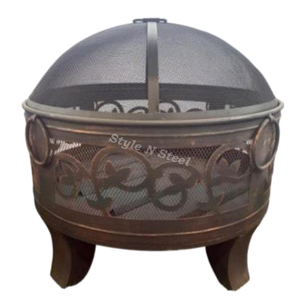 Foyer extérieur classique résistant à la chaleur, design autoportant, pour brûler du charbon/du bois, idéal pour l'extérieur et le barbecue - Product Image 2