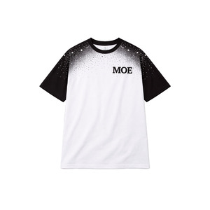 Camisetas de hombre de algodón de moda con manga raglán, diseño degradado con pedrería, de peso pesado, corte holgado y estilo urbano, OEM - Product Image 3