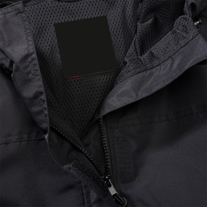 Black Windbreaker Zipper Hooded Jackets Men Windproof Waterproof Soft Wind Breaker Raining Lightweight Jackets - Product Image 5