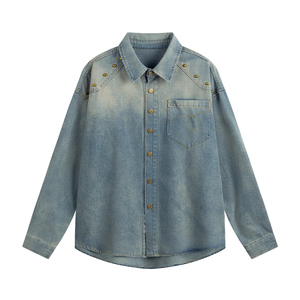 Chemise en jean classique de haute qualité pour femme, veste basique à manches longues, toutes les couleurs disponibles, chemise en jean courte pour femme - Product Image 1