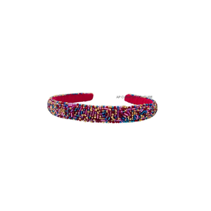Customizable Handcrafted Glass Beaded Hoop Headband for Women Colorful Design <b>Party</b> Wear One Size Fits All Made customized hoop - Product Image 4