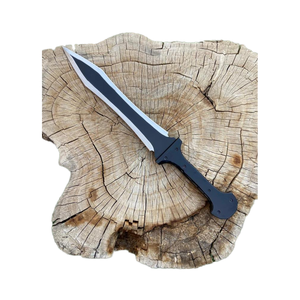 Couteau de chasse Bowie de haute qualité en acier inoxydable Stigma, manche en bois, étui en cuir, lame à pointe fixe, couteau d'extérieur - Product Image 1