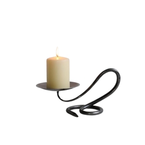 Juego de 2 Portavelas de Hierro Estilo Moderno y Primitivo, Acabado Negro Mate con Recubrimiento en Polvo, para Decoración de Interiores, Centro de Mesa, Iluminación y Decoración del Hogar - Product Image 4
