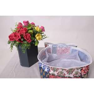 Bolsa de Cosméticos Grande de Algodón Acolchado con Diseño de Patchwork, Bolsa de Maquillaje Hecha a Mano, Organizador de Artículos de Aseo para Viaje, Bolsa de Almacenamiento con Cierre - Product Image 5