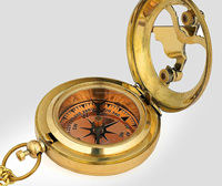Vintage Nautical Antique Brass Locket Pocket Compass with SDial Engraved Outdoor Adventure Gift for Hiking Camping Small Size