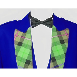Custom Handmade Blue Wool Prince Charlie <b>Jacket</b> Green Tartan Vest <b>Silver</b> Buttons Factory Supplies - Product Image 2