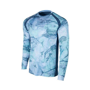 เสื้อเจอร์ซีย์ตกปลาป้องกันแสงแดด UPF 50+ สำหรับผู้ชาย ผลิตจากโพลีเอสเตอร์ 100% แขนสั้น เหมาะสำหรับกิจกรรมกลางแจ้ง ออกแบบเสื้อยืดตกปลาของคุณเองได้ - Product Image 2