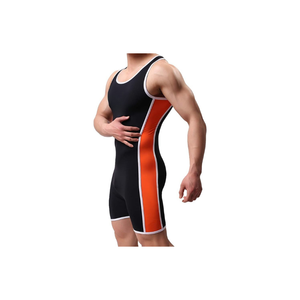 En gros Justaucorps de gymnastique uni pour homme, sans manches, moulant, de compression, unitard, pour l'athlétisme et l'entraînement, personnalisable - Product Image 2