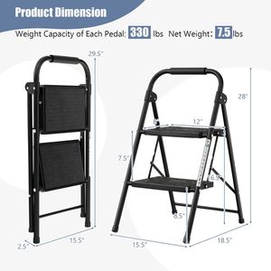 2-<b>Step</b> Ladder with Wide Anti-Slip Pedal Durable and Stable Product - Product Image 6