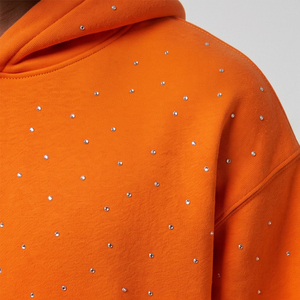 Sweat à capuche pour homme avec strass, prix OEM, 100% coton, qualité supérieure, respirant, logo/couleurs personnalisés, sweat à capuche pour homme avec strass - Product Image 5