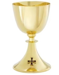 Cáliz Religioso de Metal para la Comunión, para la Celebración Eucarística y el Servicio del Altar - Product Image 2