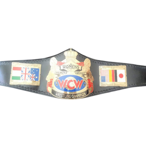 Ceinture de champion de lutte féminine WCW personnalisée avec drapeaux internationaux, qualité supérieure - Product Image 1