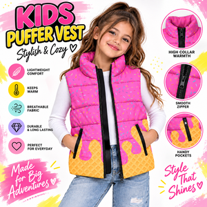 Custom Ice for Drip Puffer Vest <b>Women</b> Boutique Winter Zipper Closure Sublimated Streetwear Fashion <b>Sleeveless</b> <b>Jacket</b> - Product Image 5