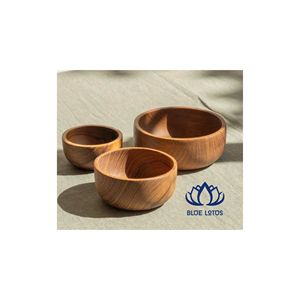 Bol en bois naturel très vendu |   Grand saladier écologique fait main au design vintage, compatible lave-vaisselle, pour la décoration de la cuisine - Product Image 1