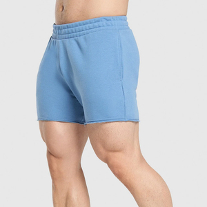 Pantalones cortos deportivos para hombre de 5 pulgadas con logo personalizado, color sólido, talla grande, ropa deportiva para hombre, hechos en Pakistán, servicio OEM. - Product Image 3