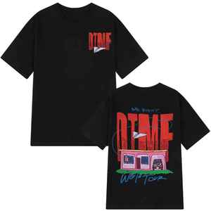 Camiseta Dime World Tour para Hombre, Gris, Manga Corta, Algodón, Cuello Redondo, Oversize, Transpirable, con Diseño Estampado - Product Image 5