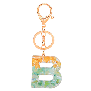 Wholesale New Fashion Acrylic Letter Charm Resin Pendant Keychain Tassel Butterfly Pendant <b>Key</b> <b>Ring</b> - Product Image 3