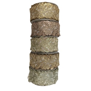 2026 Garnitures en dentelle de coton brodées à la main et perlées avec des paillettes pour robes, vente en gros d'Inde pour la décoration du col - Product Image 1