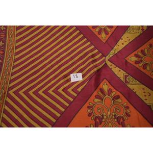 Vintage Indian Poly Silk Saree Printed Fabric Dress Making Material Sewing Craft Textile - Product Image 5