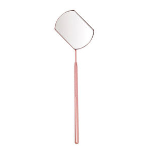 Precision Handheld <b>Lighted</b> Eyelash Extension Mirror Stainless Steel Frame Gold-Plated Finish Professional Cosmetic Beauty - Product Image 4