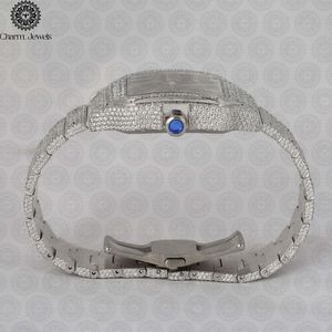 Charm_Jewels Luxury Stainless Steel Square <b>Watch</b> 34mm Analog Quartz Sapphire Crystal <b>Diamond</b> Bezel Unisex - Product Image 4