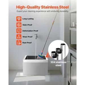 Supporto a parete 3-in-1 in acciaio inox 304 per lavandino e scopa, 22 x 19 x 12 cm, con filtro a X di alta qualità - Product Image 5