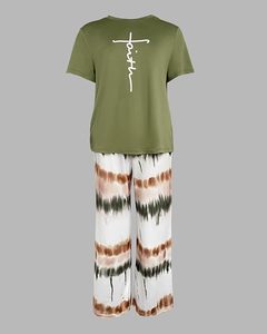 Conjunto de Pijama de Satén para Mujer, Cuello en V, Manga Corta, Cintura Elástica, Estilo Casual, Largo Completo, para Invierno - Product Image 5