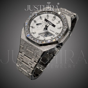 Reloj de Lujo Personalizable para Hombre, Estilo Hip-Hop, con Correa de Acero, Esfera de 41 mm, Diamantes Moissanite VVS Mixtos, Movimiento de Cuarzo - Product Image 5