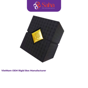 Cajas Rígidas de Papel Kraft Biodegradable Reciclable con Estampado en Relieve Personalizado, Hechas a Mano con Lámina Dorada y Laminación Mate - Product Image 1