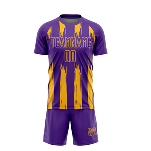 Uniforme de Fútbol Transpirable 100% Poliéster, Conjunto Personalizado de Camiseta y Pantalones Cortos de Fútbol para Hombres, Mujeres, Adultos, Torneos Deportivos - Product Image 1