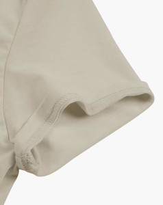 Men's Beige Short Sleeve O-Neck T-Shirt Regular Fit Casual Style 100% Cotton Jersey Fabric Solid Color Plain Dyed Knitted - Product Image 4