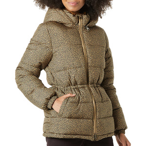 Women's Plus Size Winter Warm <b>Bubble</b> Puffer Jacket Breathable Nylon Shiny Light Zipper Closure Short Style - Product Image 2
