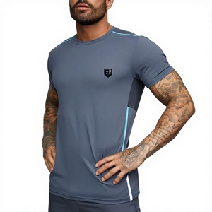 เสื้อยืดกีฬาผลิตจากโพลีเอสเตอร์เสื้อยืดผ้าถักทรงโอเวอร์ไซส์แห้งเร็ว - Product Image 1
