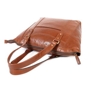 Bolso Tote Grande de Cuero Genuino Marrón – Bolso de Hombro Espacioso para Uso Diario con Diseño Clásico Minimalista - Product Image 5