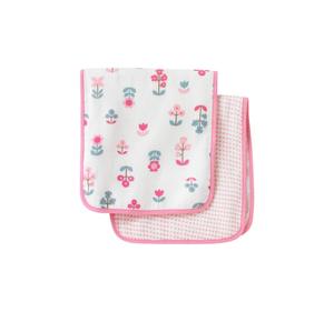 Paños para eructar de muselina de algodón suave superabsorbente Unisex, toallas para recién nacidos con estampado Neutral Floral, toallas para recién nacidos con botón a presión - Product Image 2