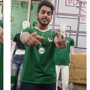 Collar Ringer T Shirt 50% <b>Ring</b> Spun Cotton 50% Polyester Ringer T Shirts - Product Image 2