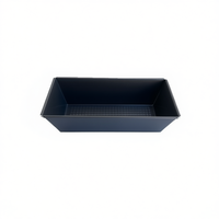 Molde para Pastel Rectangular de Metal Negro de 25 CM, Resistente, Apto para Horno, Sin Recubrimiento, Modelo Chino 10402