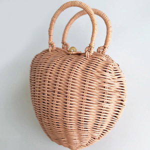 Cestas decorativas en forma de corazón para niños, cestas de mimbre a la moda, bolsos para niñas, precio de fabricante - Product Image 4