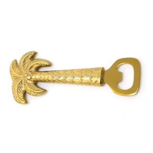 Palm Tree Aluminum Bottle Opener Eco-Friendly Tropical Beer Opener <b>Golden</b> Finish Beach Party <b>Bar</b> Tool Summer Wedding Favor - Product Image 3
