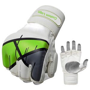 Gants de MMA en cuir demi-doigts personnalisés fabriqués en usine pour les arts martiaux et la boxe – Vente en ligne pour le sac de frappe et le grappling - Product Image 2